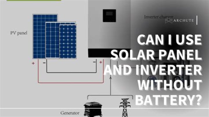 Can solar panel directly charge battery?