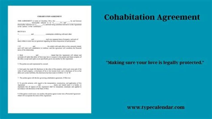 Can you make your own cohabitation agreement