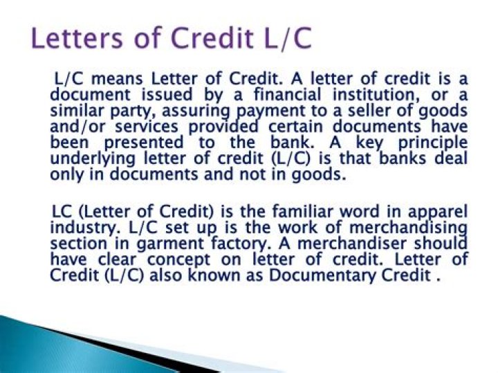 Clean letter of credit (L/C)