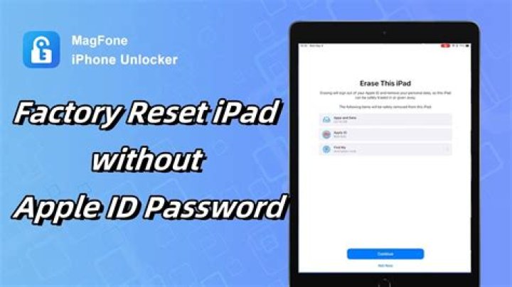 Factory reset ipad without apple id
