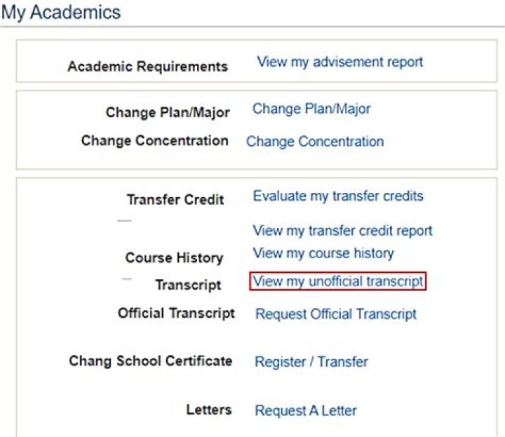 How do I download my unofficial transcript from El Camino College