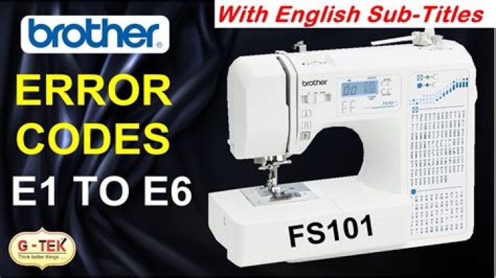 How do I fix E1 error on my Brother sewing machine?