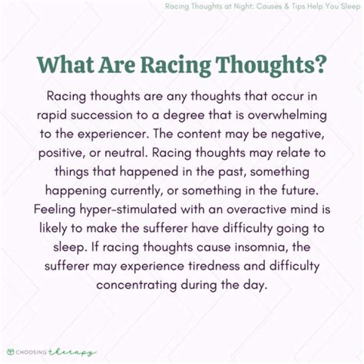 How do I stop racing thoughts in the morning?