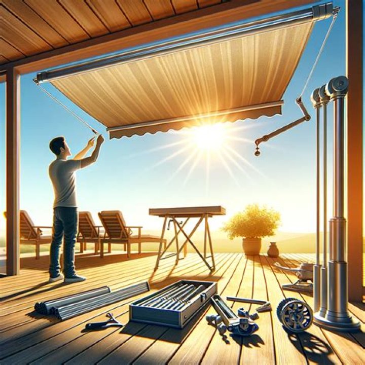 How do you adjust a Sunsetter awning?