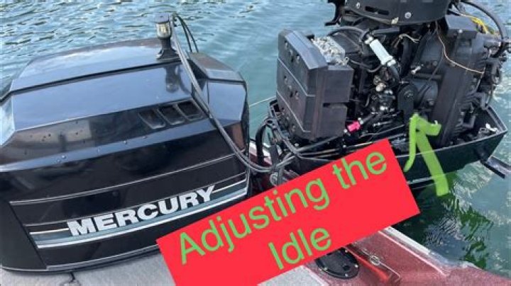 How do you adjust the idle on a Mercury outboard motor