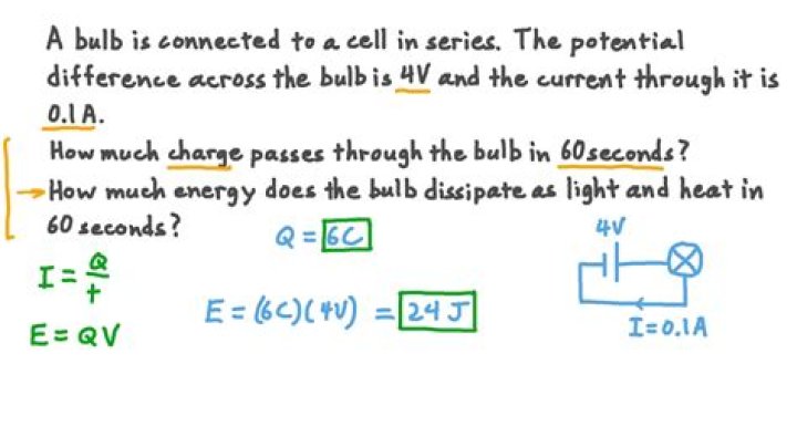 How do you calculate the power dissipated in a light bulb