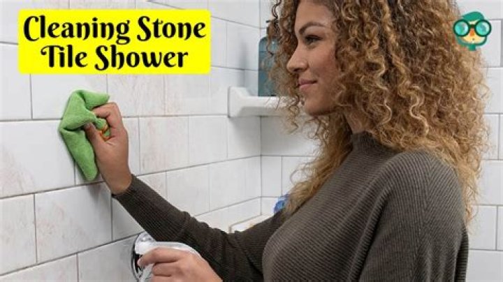 How do you clean stone tiles in a bathroom shower