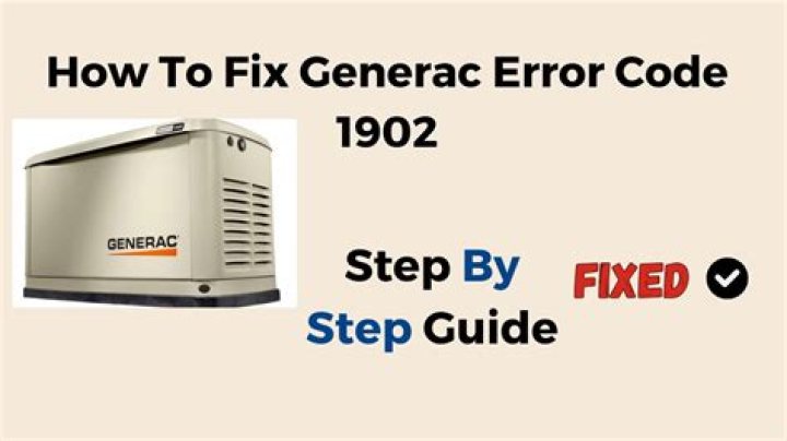 How do you clear the error code on a Generac?
