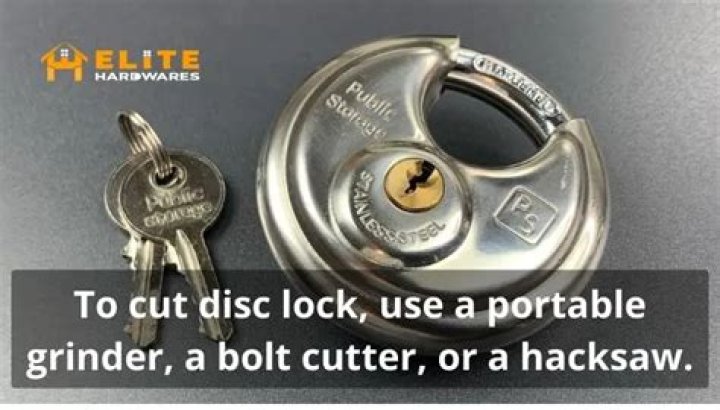 How do you cut a disk lock with a bolt cutter
