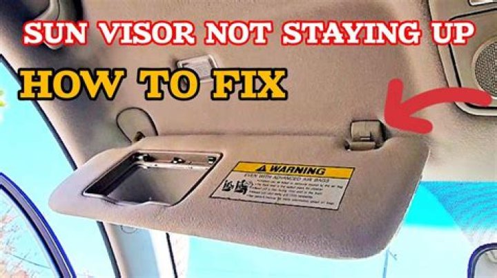 How do you fix a stuck sun visor?