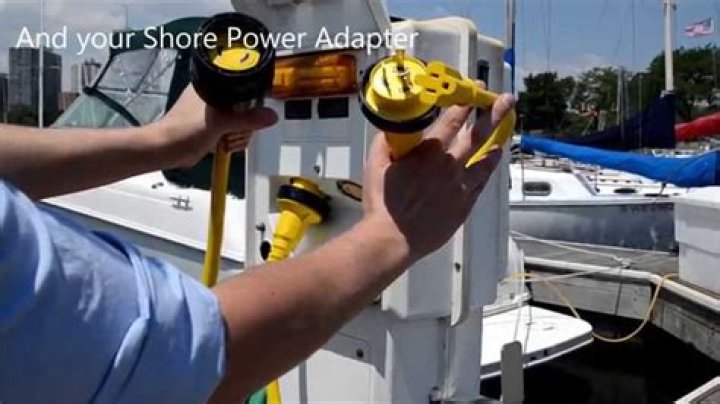 How do you keep a shore power cord out of water?