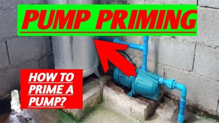 How do you prime a large water pump?