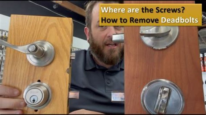 How do you remove a deadbolt screw?