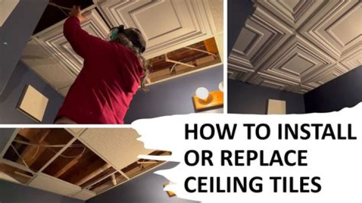 How do you replace a suspended ceiling tile