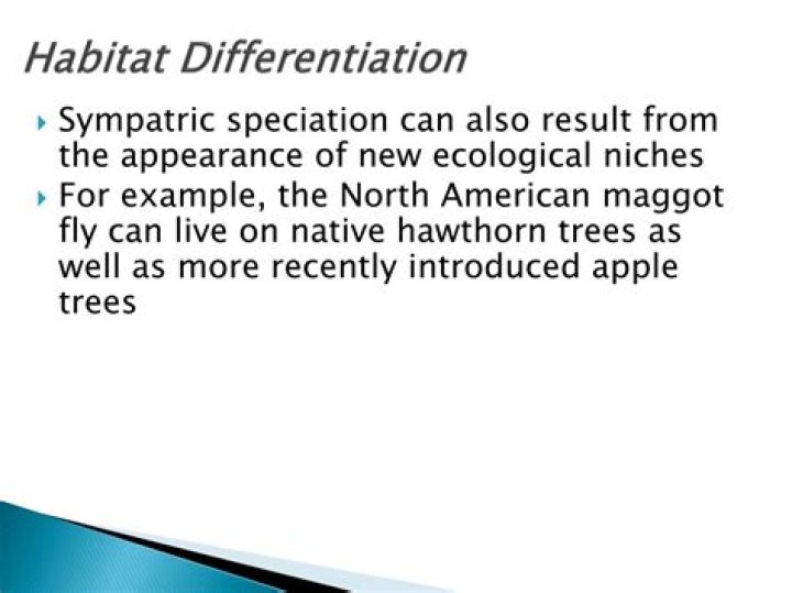 How does Habitat differentiation result in sympatric speciation