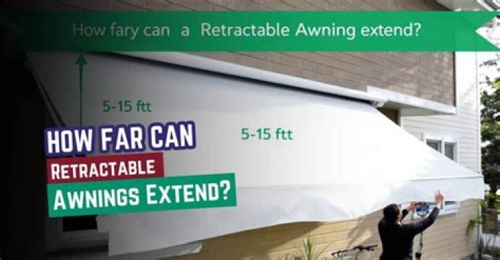 How far can an awning extend without support?