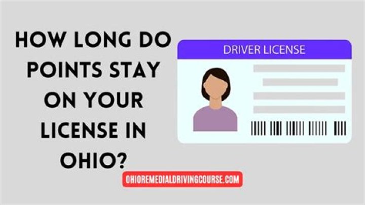 How long do points stay on your license in Ohio