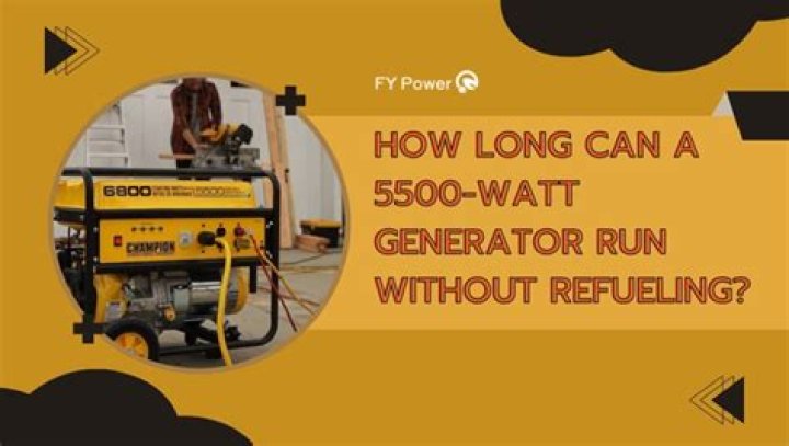 How many hours will a Onan 5500 generator run?