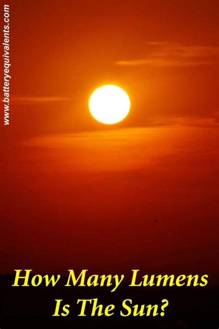 How many lumens is the sun on earth