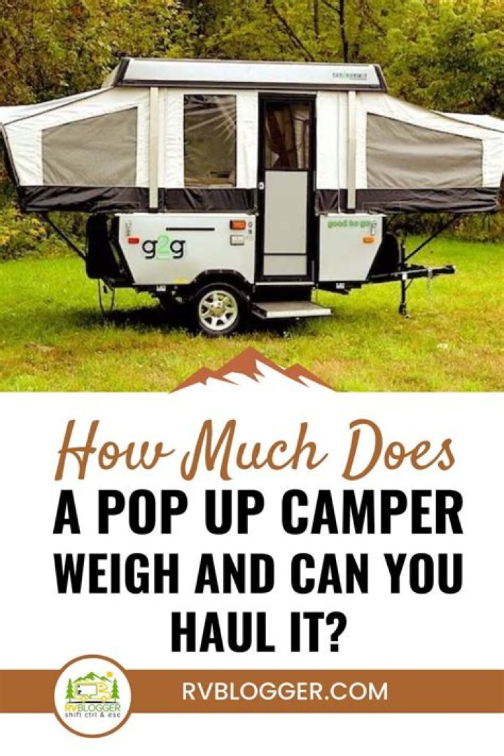 How much does a 1995 Dutchman pop up camper weigh?
