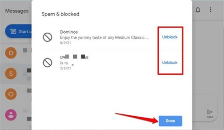 How to block texts on android