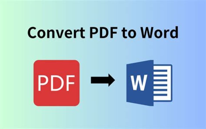 How to convert pdf to word