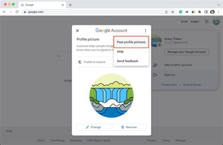 How to delete google profile picture