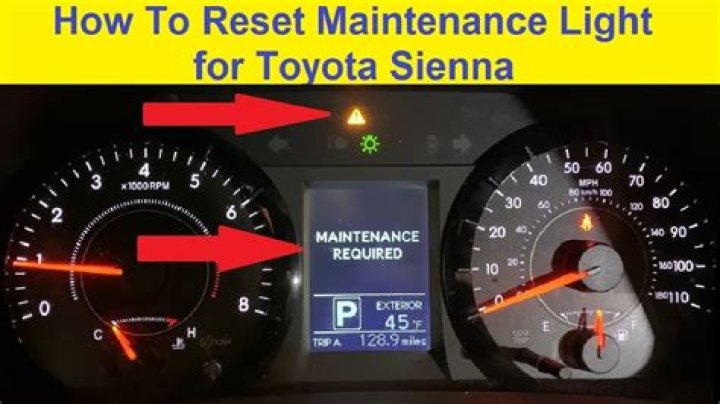 How To Erase Maintenance Required Light For Toyota Sienna 2013