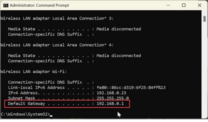 How to find ip address of router