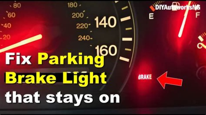 How to get parking brake light to come on?