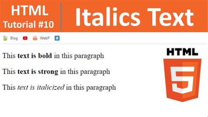 Html italics - How To Discuss