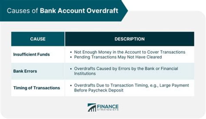 Is bank overdraft an expense