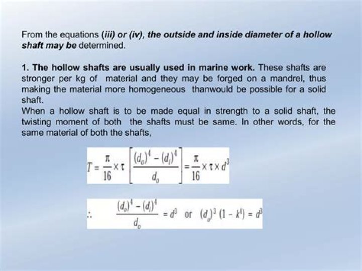 Is hollow or solid shaft stronger