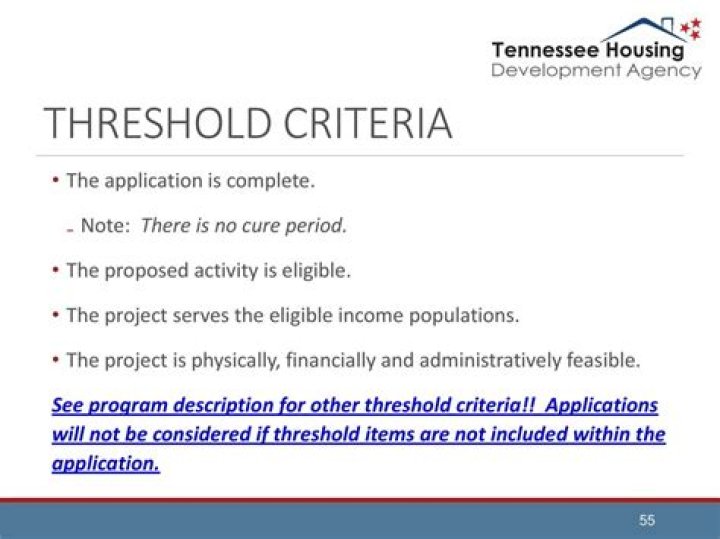 Threshold criteria - How To Discuss