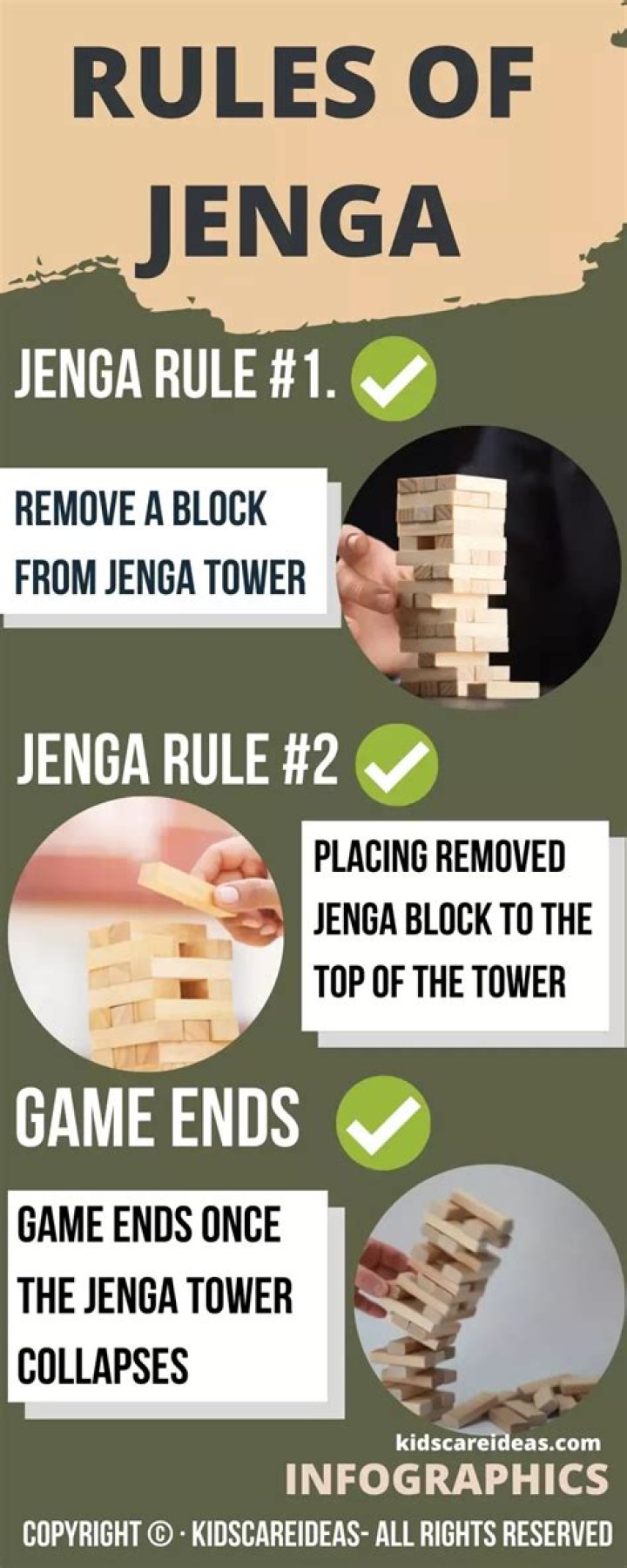 What are the rules for Jenga