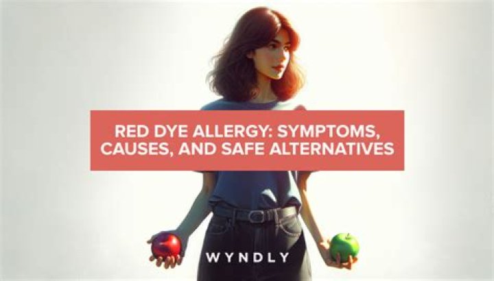 What are the symptoms of red dye allergy
