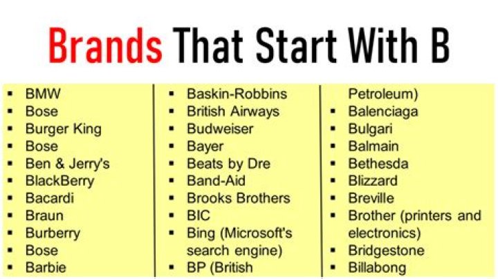 What brand starts with the letter M?