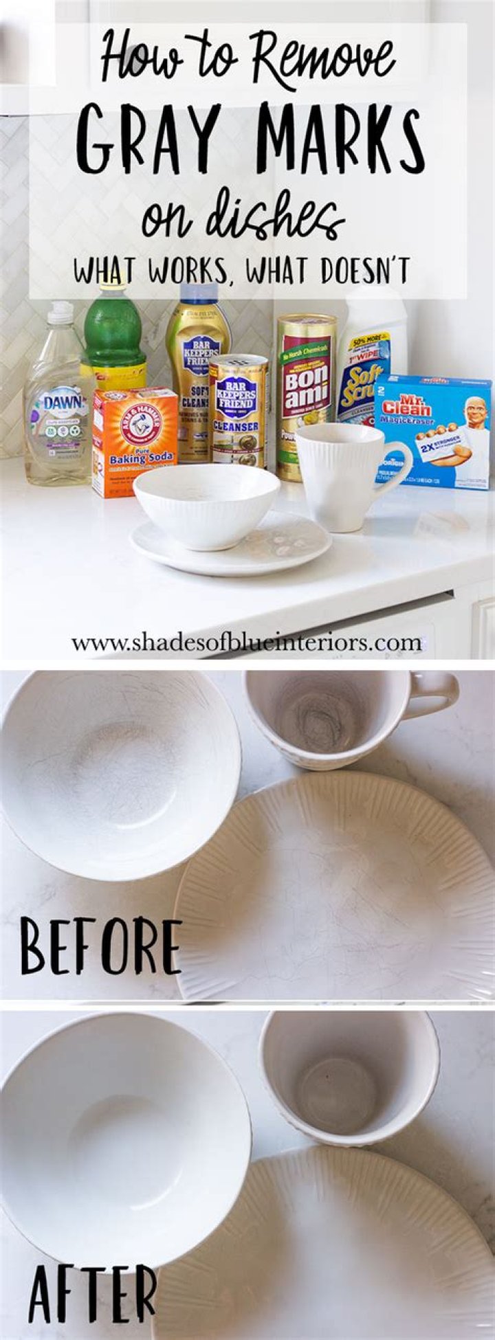 What causes GREY marks on dishes