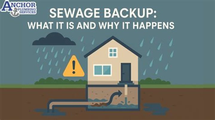 What causes sewage to back up in the shower?