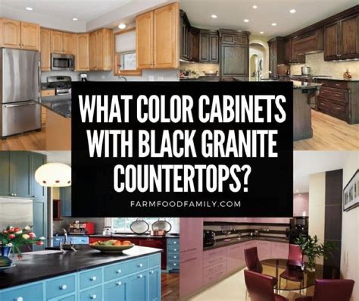 What color cabinets look good with black granite