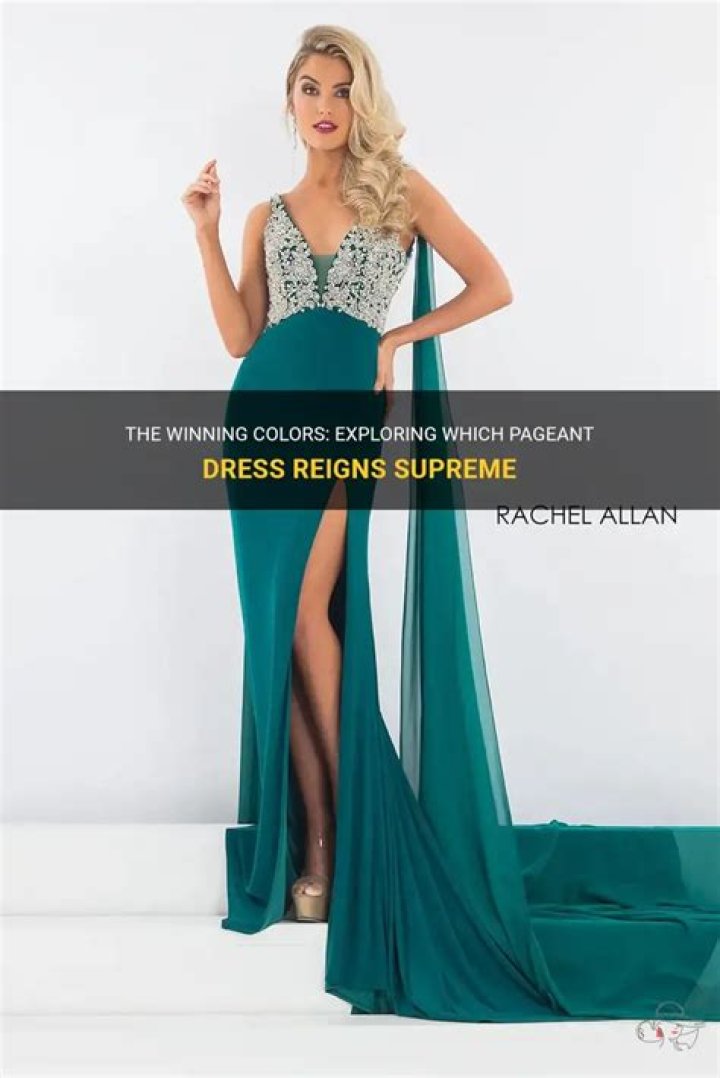 What color pageant dress wins the most?