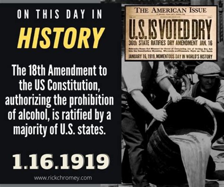 What did the 18th Amendment prohibit what is your initial reaction to this