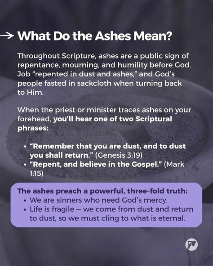 What do the ashes represent