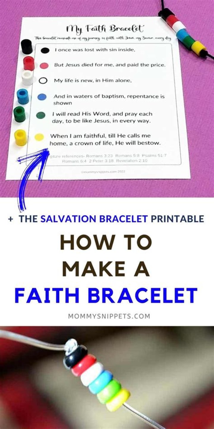 What do the colors of a faith bracelet mean