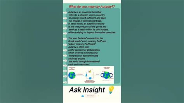 What do you mean by autarky