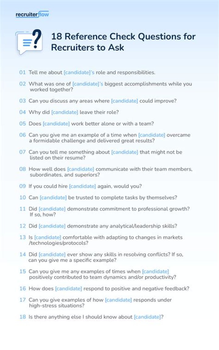 What do you say when calling a reference?