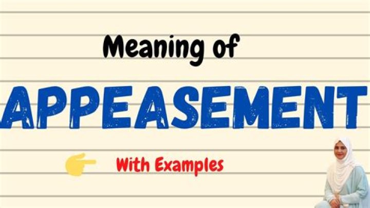 What does appeasement mean in history