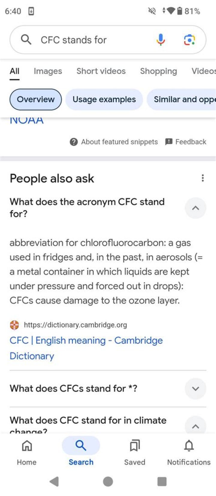 What does CFC stand for on Snapchat