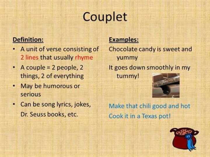 What does couplet mean in literature