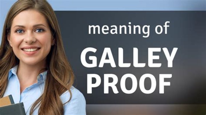 What does galley mean on RV monitor?